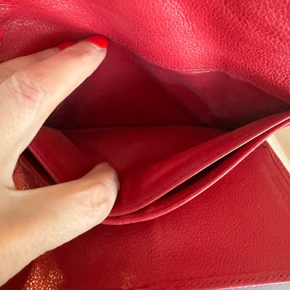 Dooney & Bourke Cherry Red Leather Wallet - Picture 4 of 7